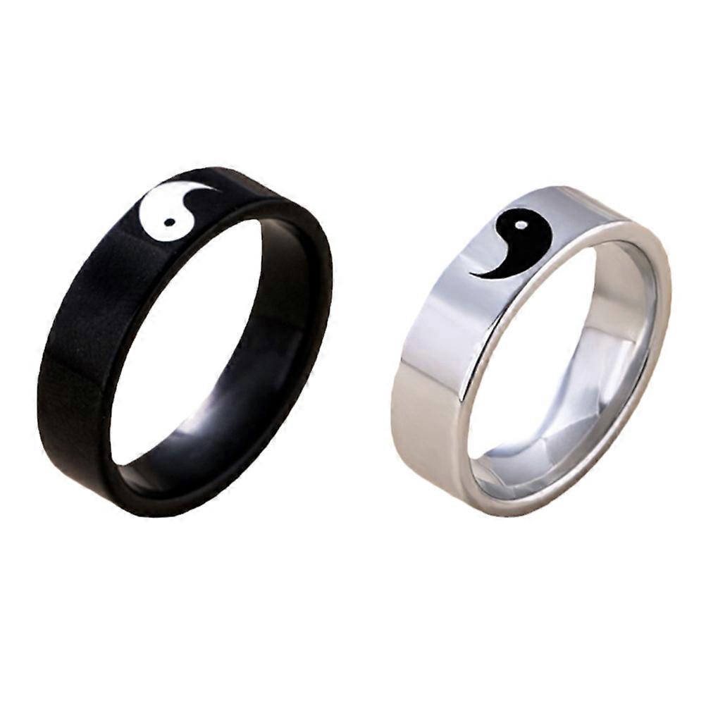 Yin Couple Rings with Tai Chi Symbol Jewelry for Him and Her Ideal for Birthdays, Valentine's Day and Special Occasions