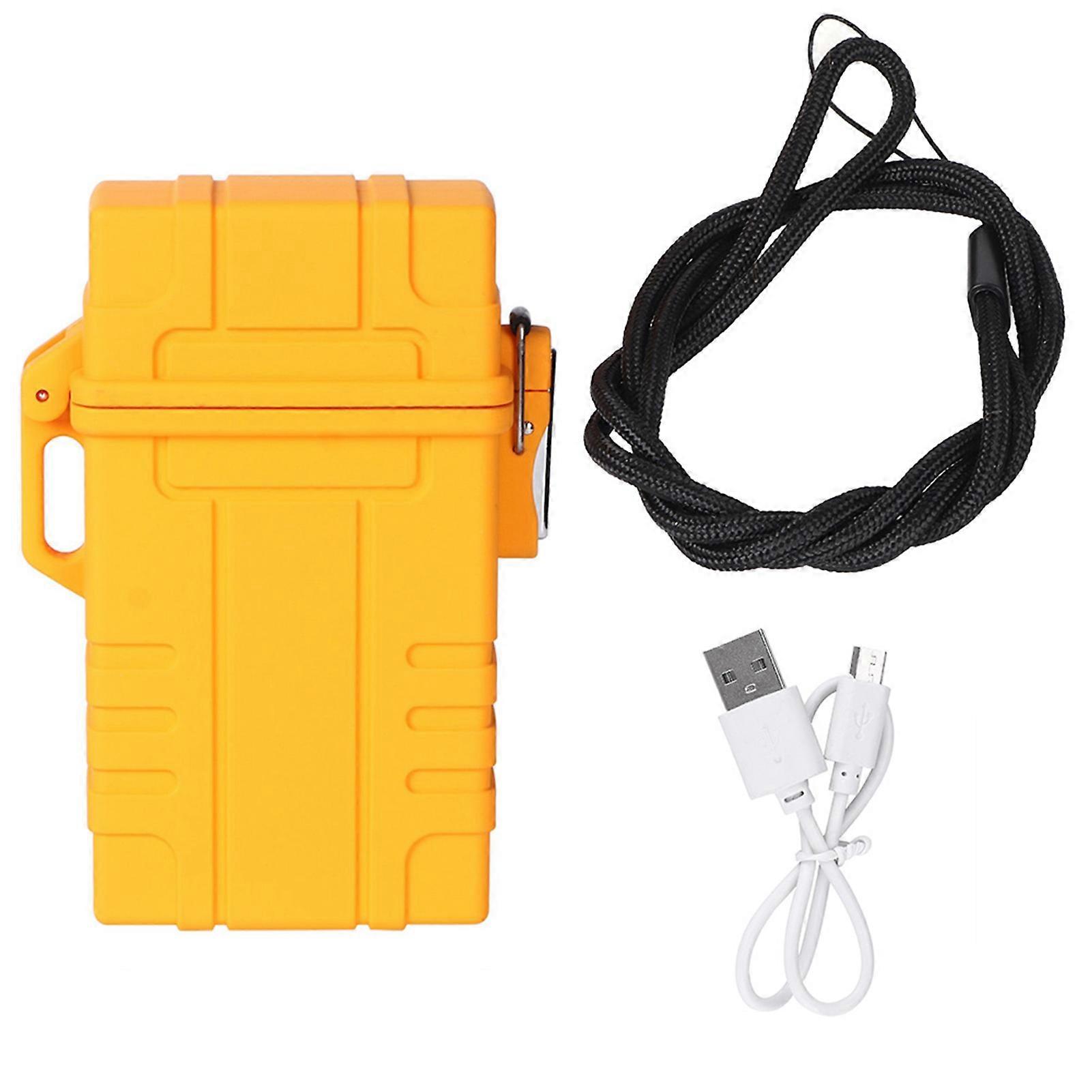 Outdoors Waterproof Moistureproof Cigarette Storage Case Electronic Lighter USB Charger Lighter