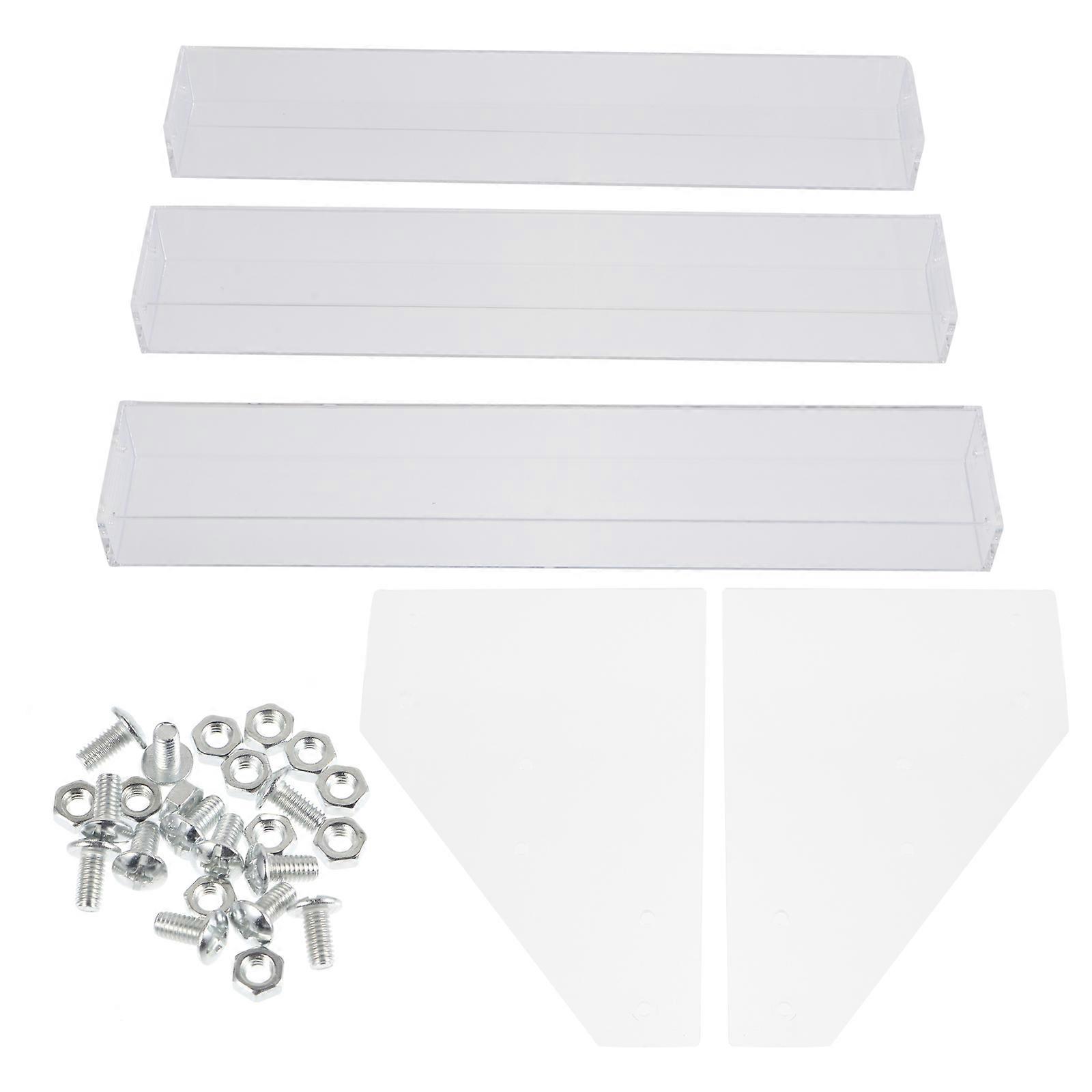 Acrylic Nail Polish Organizer with Storage Tray for Counter and Bathroom Transparent Keeps Desktop