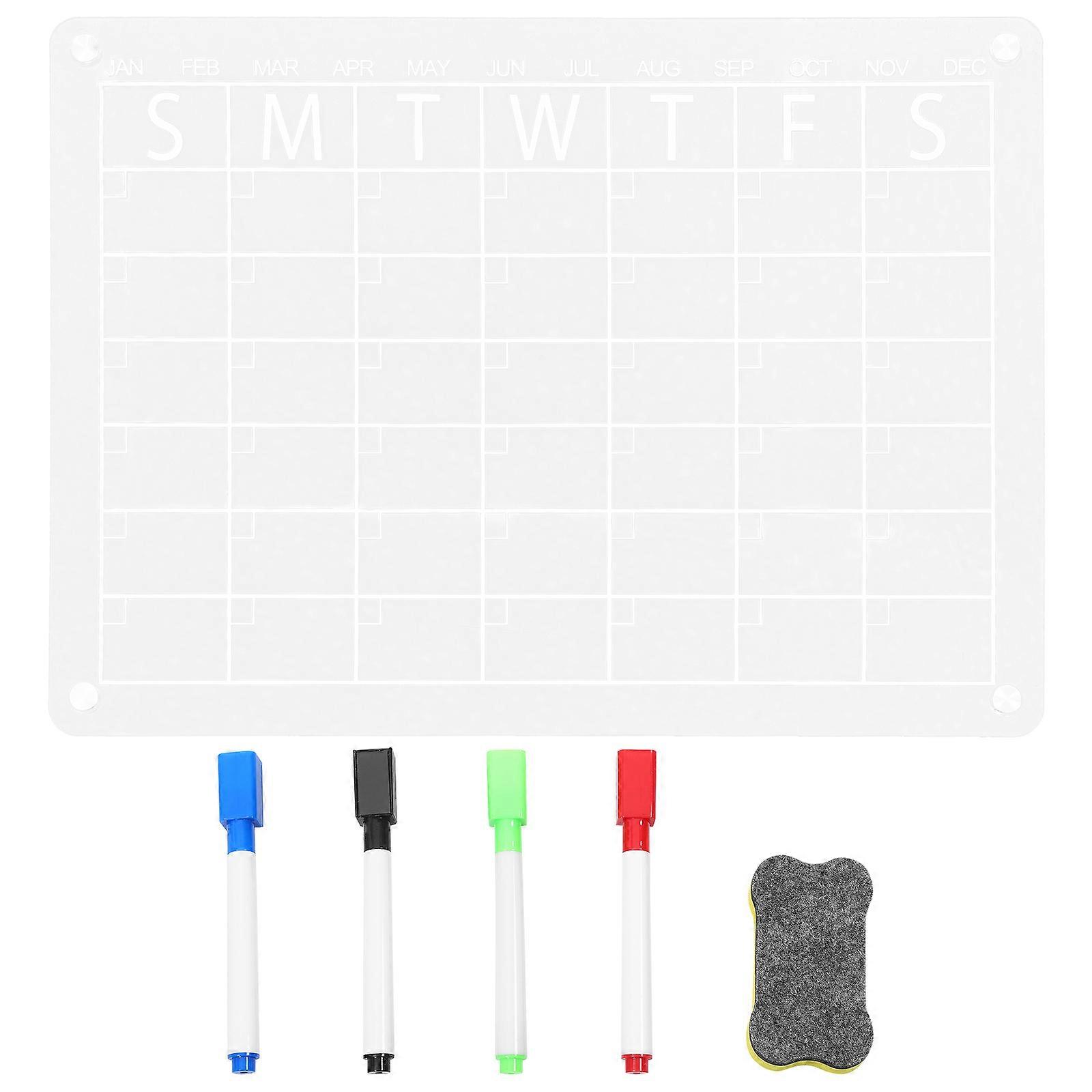Transparent Drawing Board Acrylic Memo Board for Office 40.00X30.00X1.50CM Re Usable 1 Set