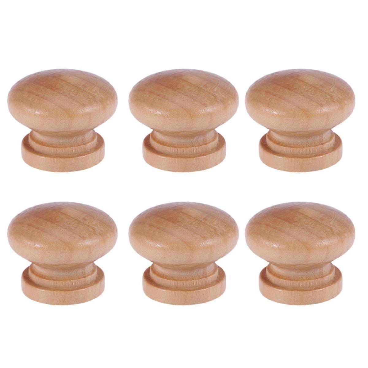 Single Hole Wardrobe Handle Mushroom Shape Wood Cabinet Hardware For Kitchen Renovation 30Pcs