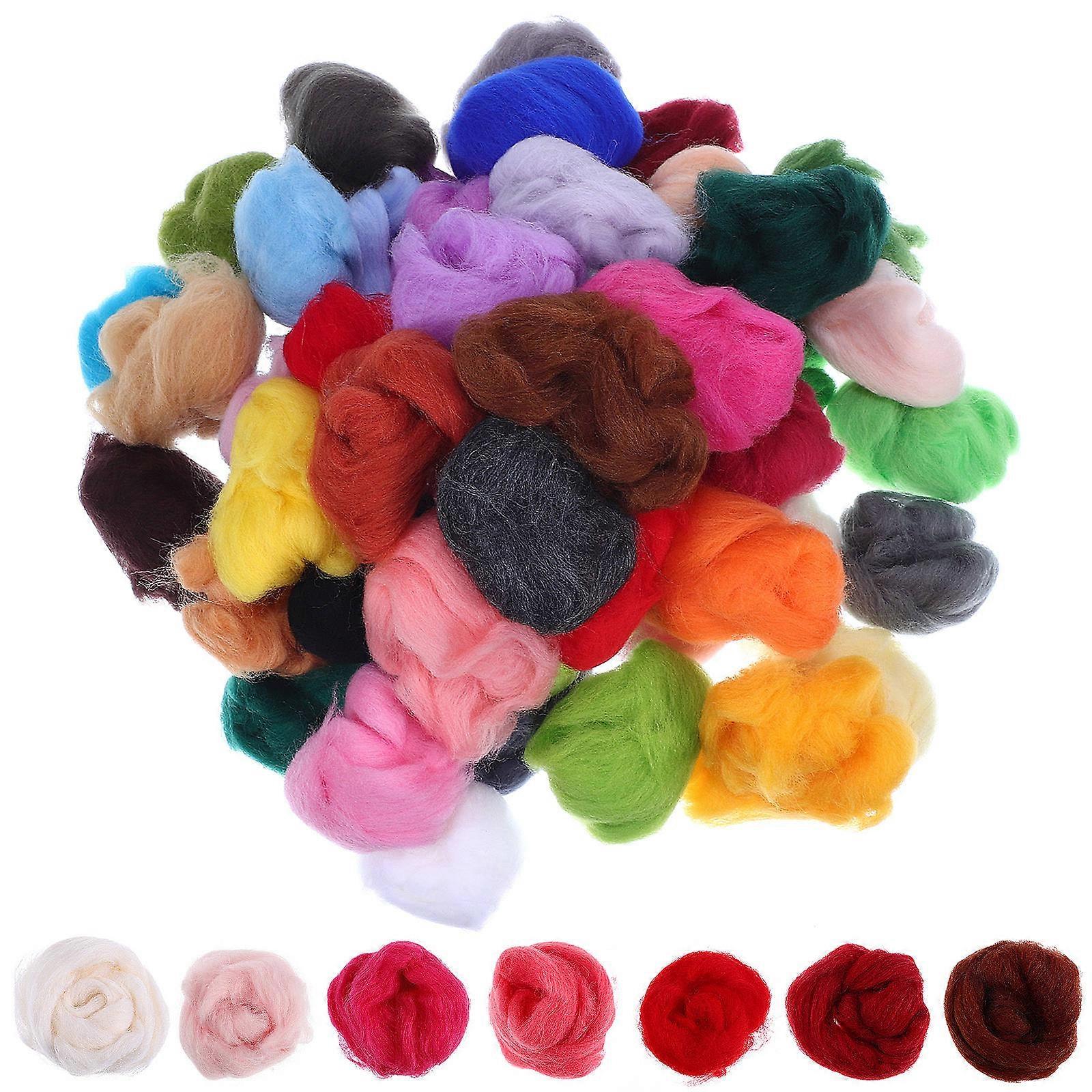 Soft Multi Color Wool Roving Yarn for Needle Felting Crafts – Comfortable, Versatile Fiber for Creative DIY Projects
