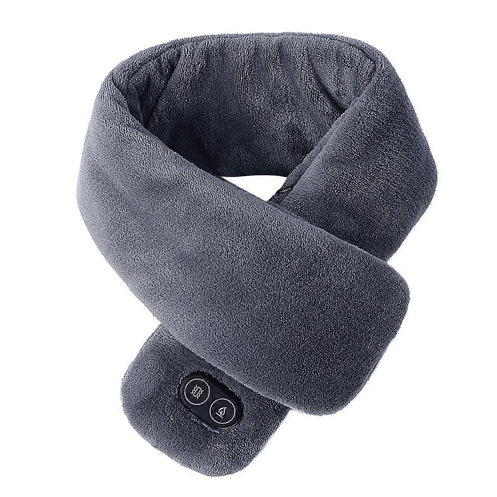 Heated USB Scarf with 3 Levels Adjustable Temperature Unisex Darkgray