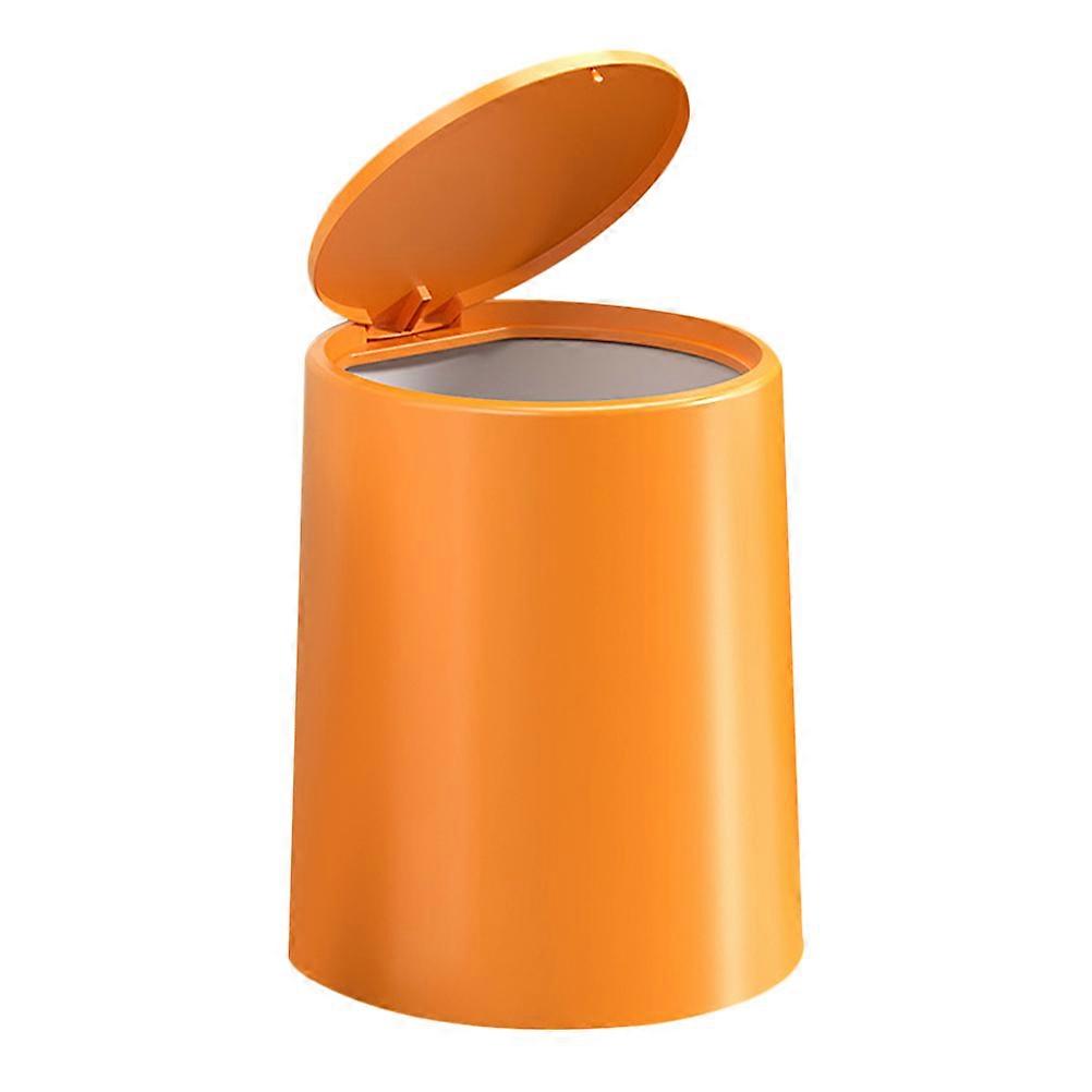 Orange Plastic Press Trash Can for Home Thickened Double Bucket Design