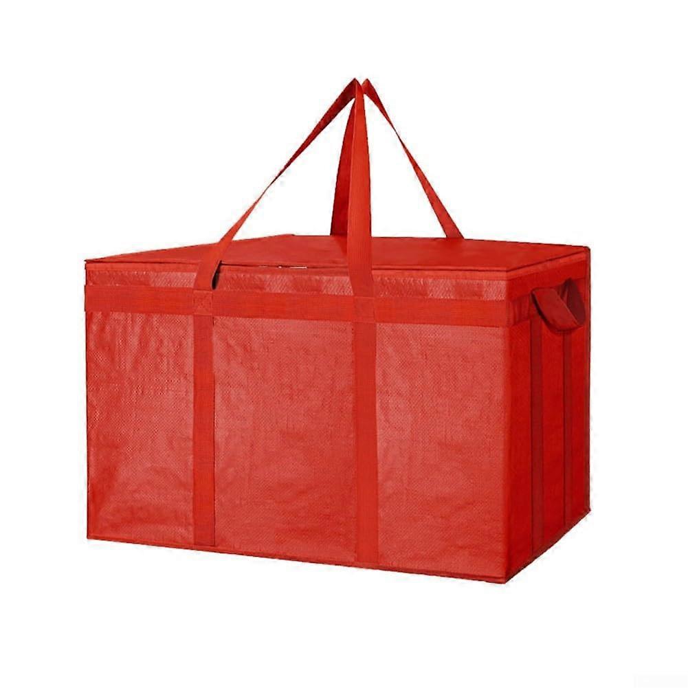 Food Carrier Insulated, Temperature-Controlled, Durable Construction, Large Capacity, Red
