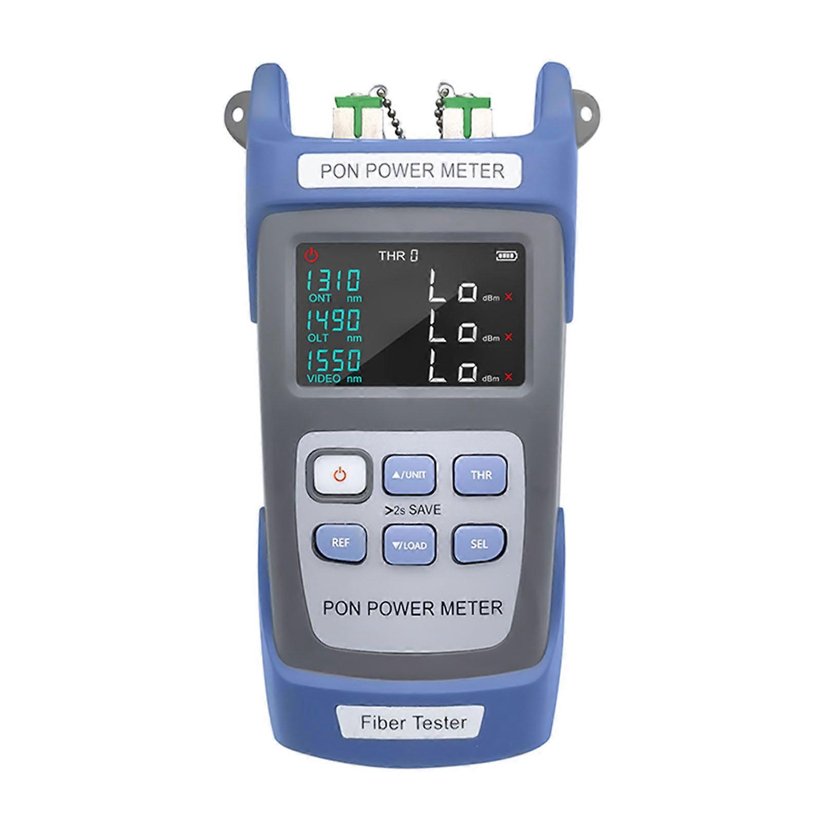 Handheld PON Power Meter Optical Fiber Tester Network Ten Data Storage 1310nm 1490nm 1550nm Video FTTX ONT OLT Signals Measurement Device