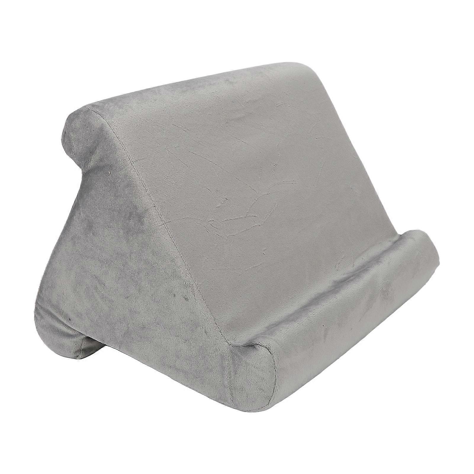 Tablet Pillow Stand Triangular Soft Comfortable Angled Viewing Tablet Reading Pillow Gray
