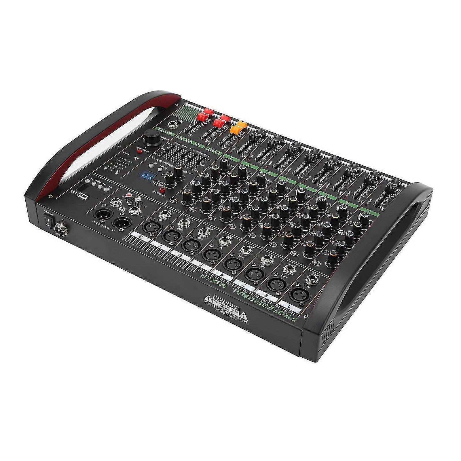 8-Channel Digital Sound Mixer with Bluetooth Transmission - USB Sound Board Console for Studio, Stage & Live Streaming