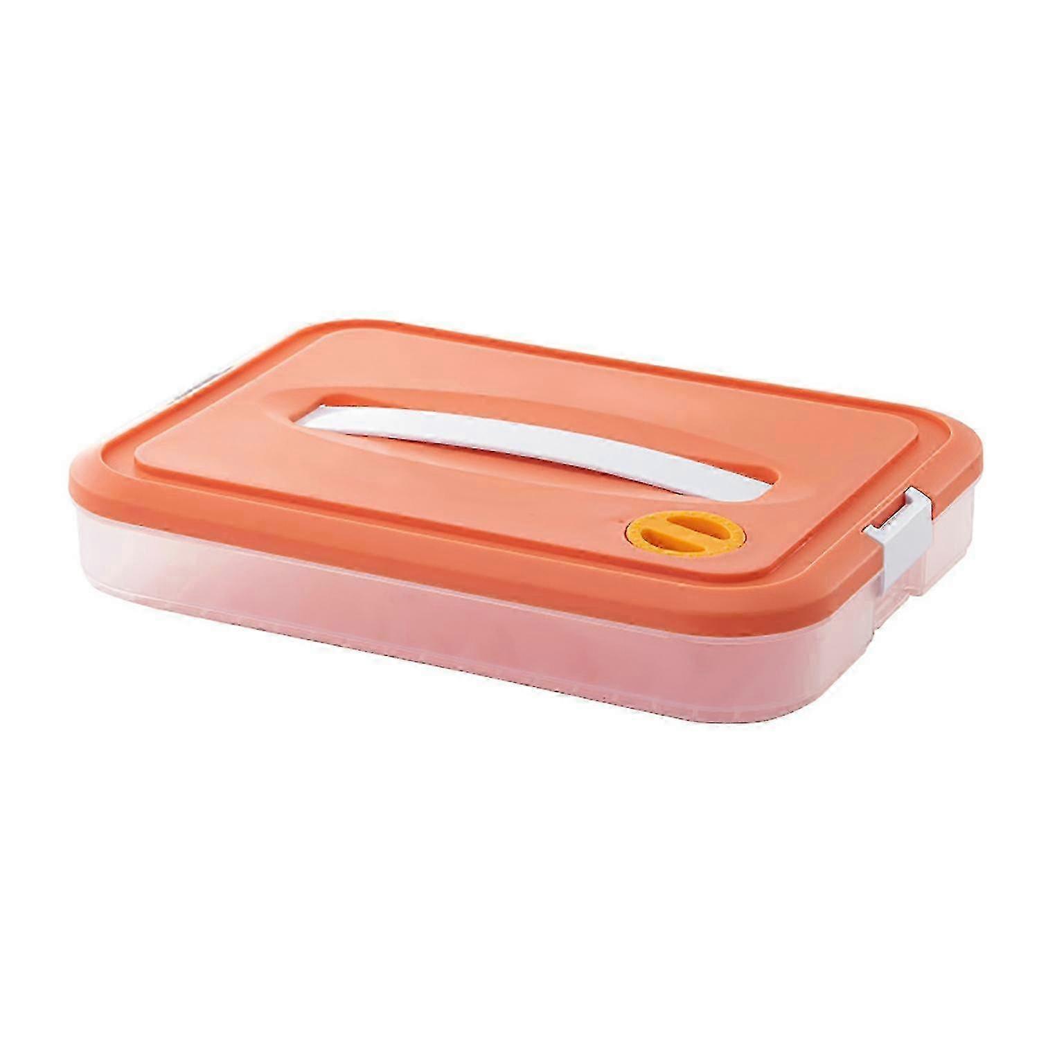 Food Storage Box with Date Dial Anti-sticking Texture PP Picnic Fruit Refrigerator Organizer