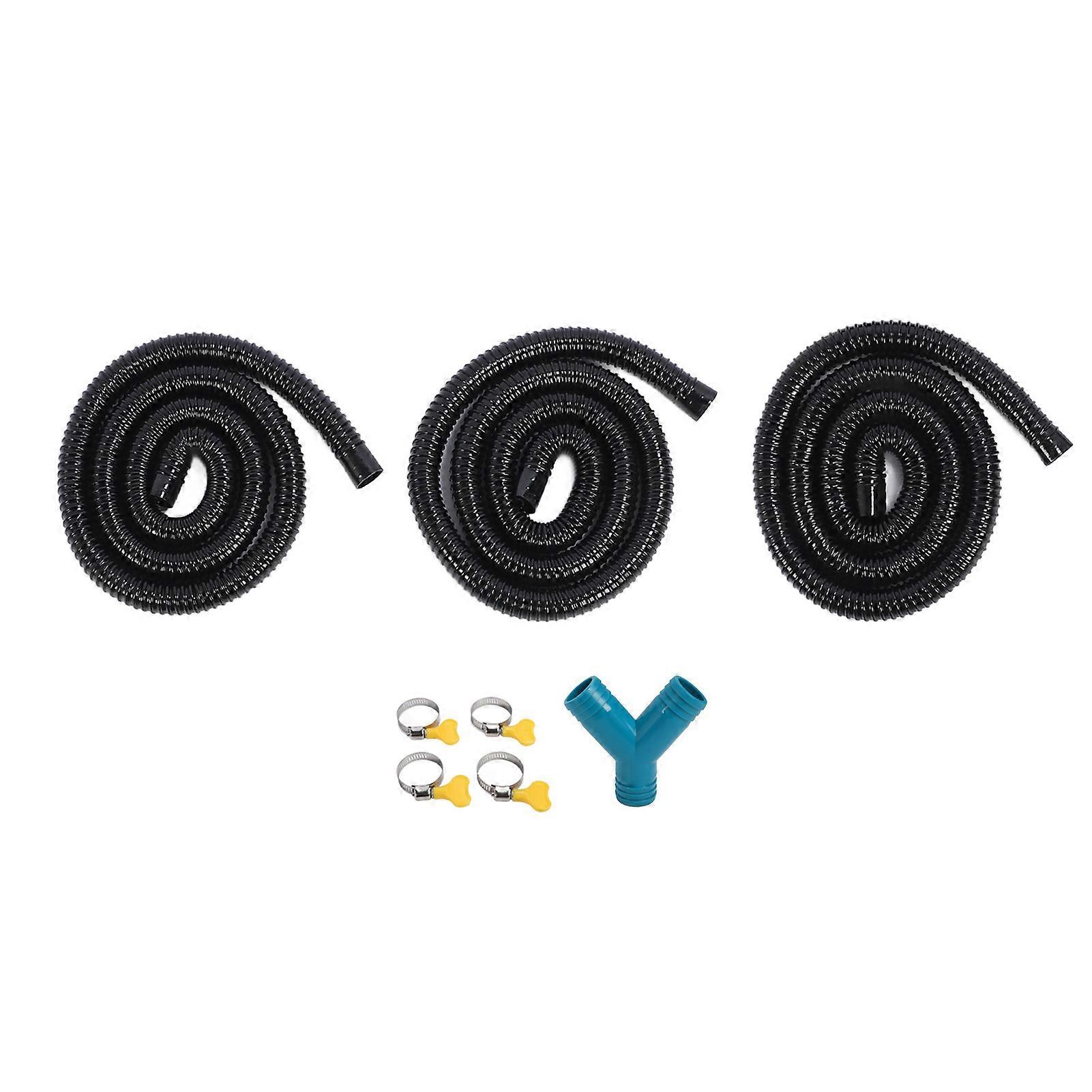 Kit d’installation de pompe de cale 1100GPH résistant à la haute pression Tuyau de pompe de cale de 1,14 pouce de diamètre 6,56 pieds avec raccord à 3 voies
