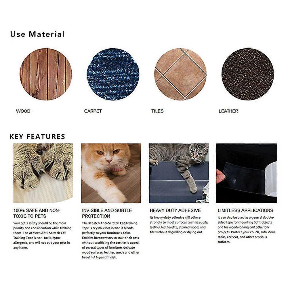 Anti Cat Scratch Tape Furniture Protecitve Tape Scratching Deterrent Training Tape