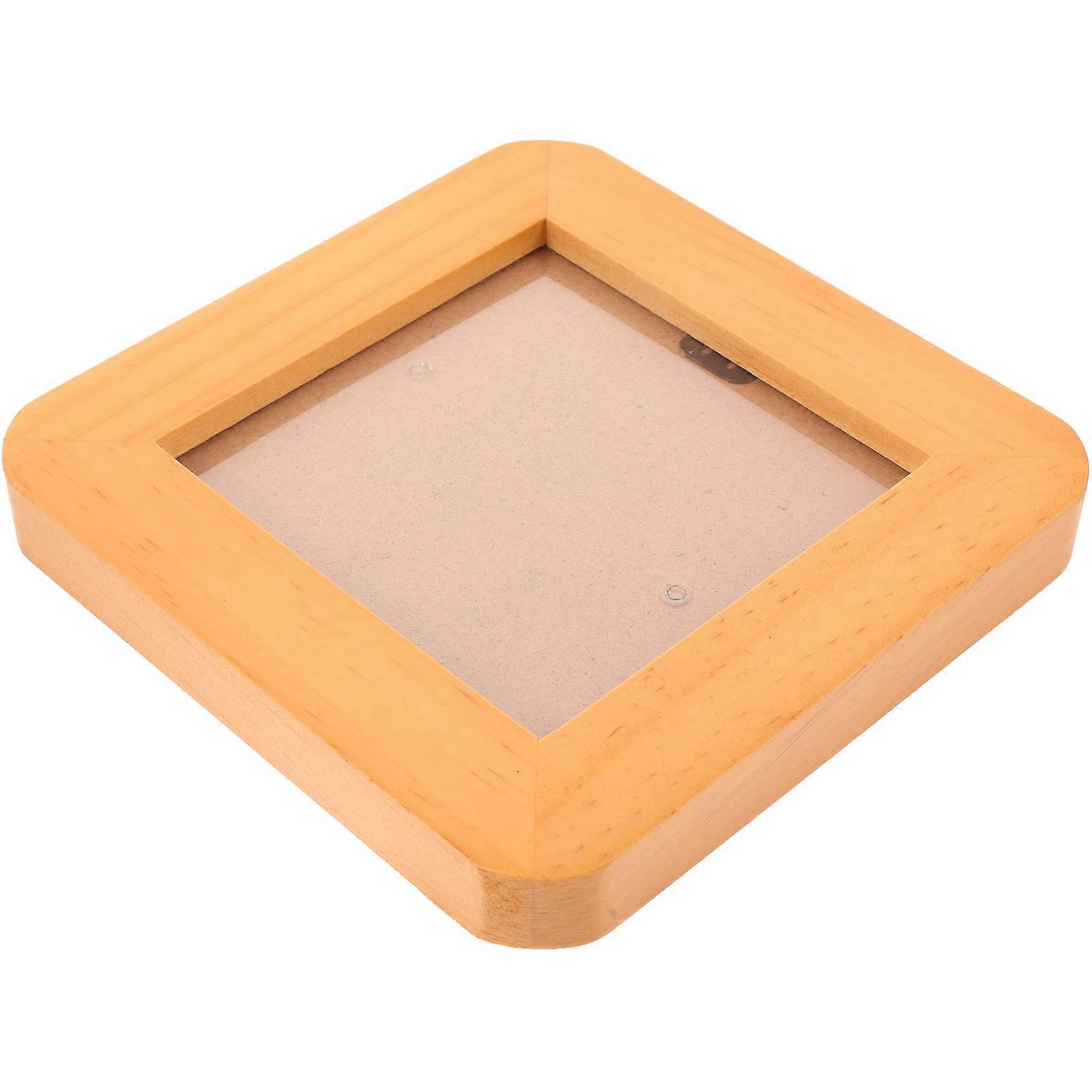 Tiny Picture Frame Home Decoration Memory Preservation Simple Style Square 11.7X11.7X1.5CM 1Set