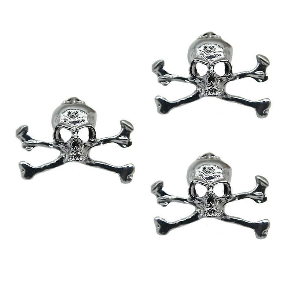 a refined product description based on the input you provided:
**3pcs Vintage Skull Brooch Set – Alloy Halloween Costume Accessories | Durable