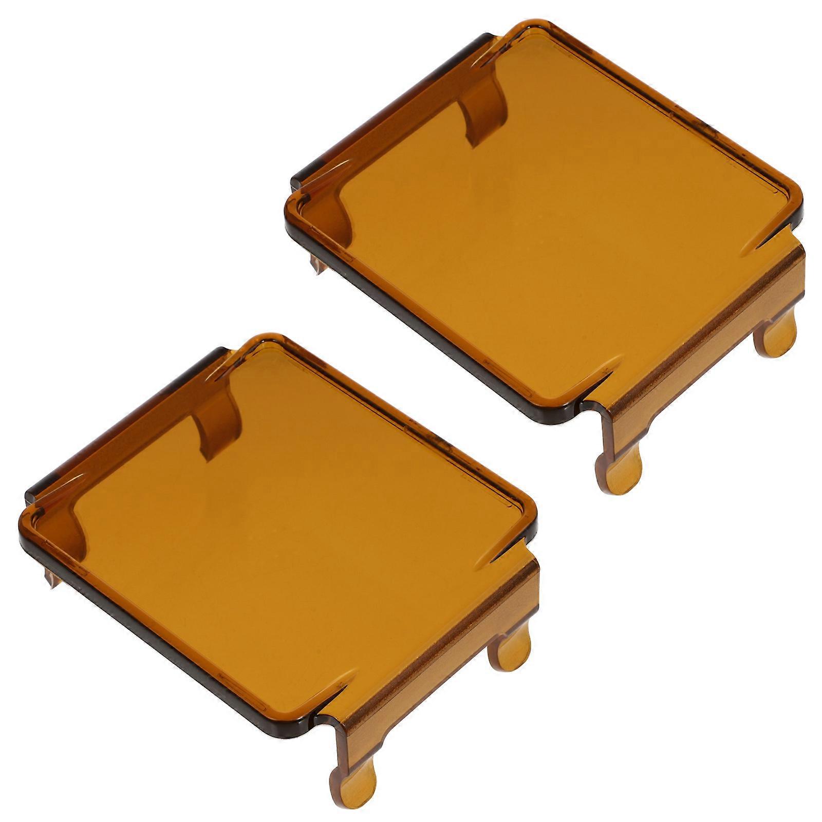 Acrylic Car Light Cover for Light Use High Transparency Light Brown 2 Pieces