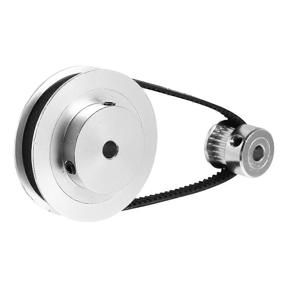 Synchronous Wheel Pulley for Printer Use Made of Aluminium Alloy Silver Color Practical and 1 Set