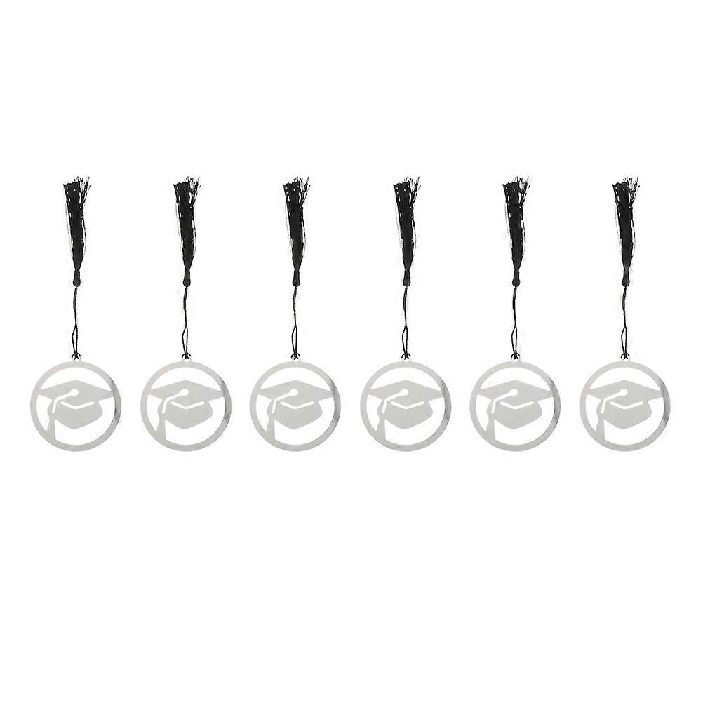Here's a polished and engaging product description for your **6 Pcs Graduation Tassel Bookmarks Doctoral Cap Page Markers**:
π **6 Pack