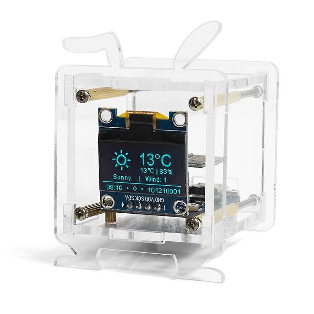 ESP8266 DIY Mini Electronic Clock Kit With Weather Forecast Clock 2.4G WiFi Soldering Practice Kit