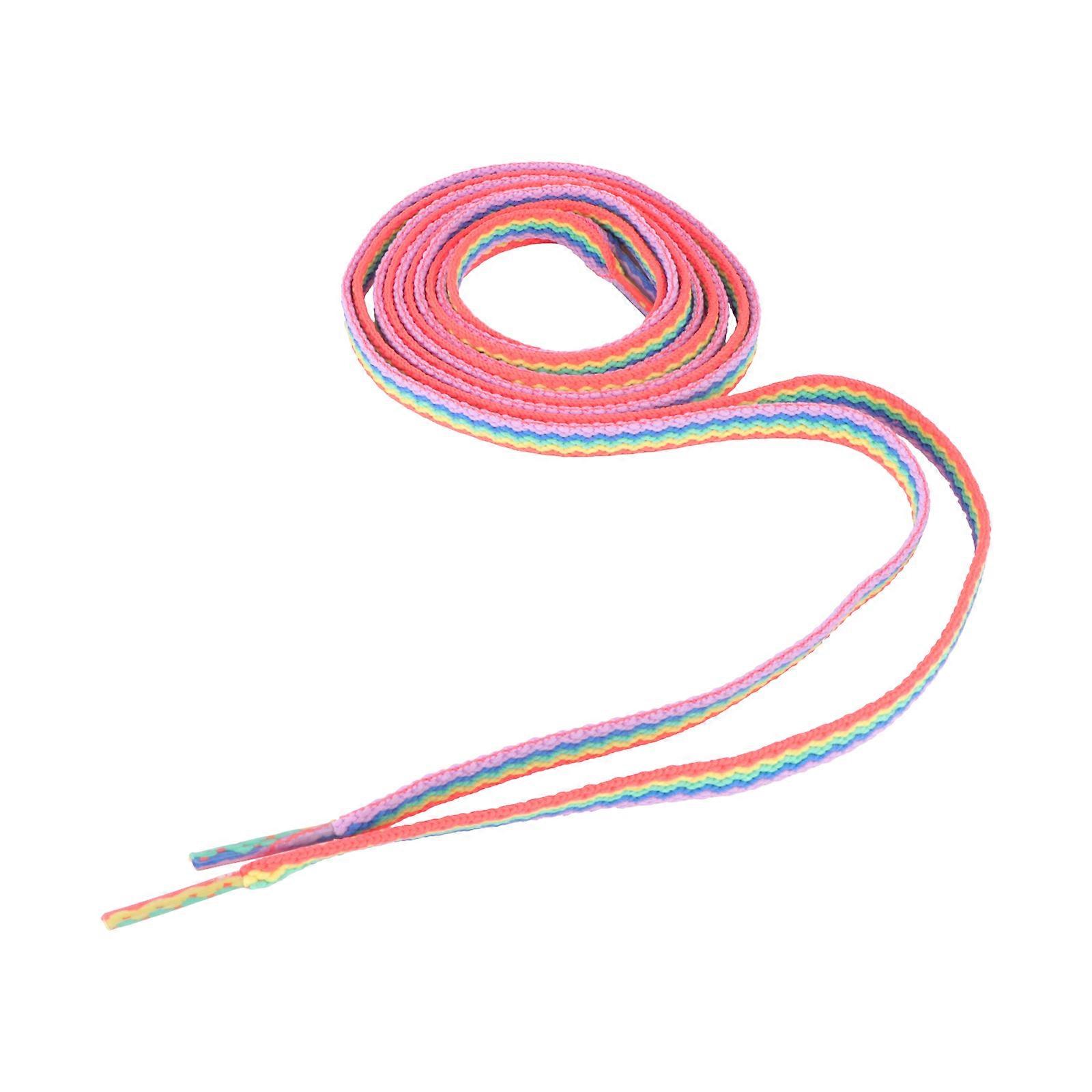 Flat Colorful Shoelaces For Hiking Boots Polyester 120x1cm For Drawstrings On Clothes 1 Pair