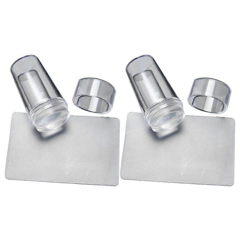 Nail Accessories Manicures Tools Female Plastic Rectangle Design 2Pcs Included