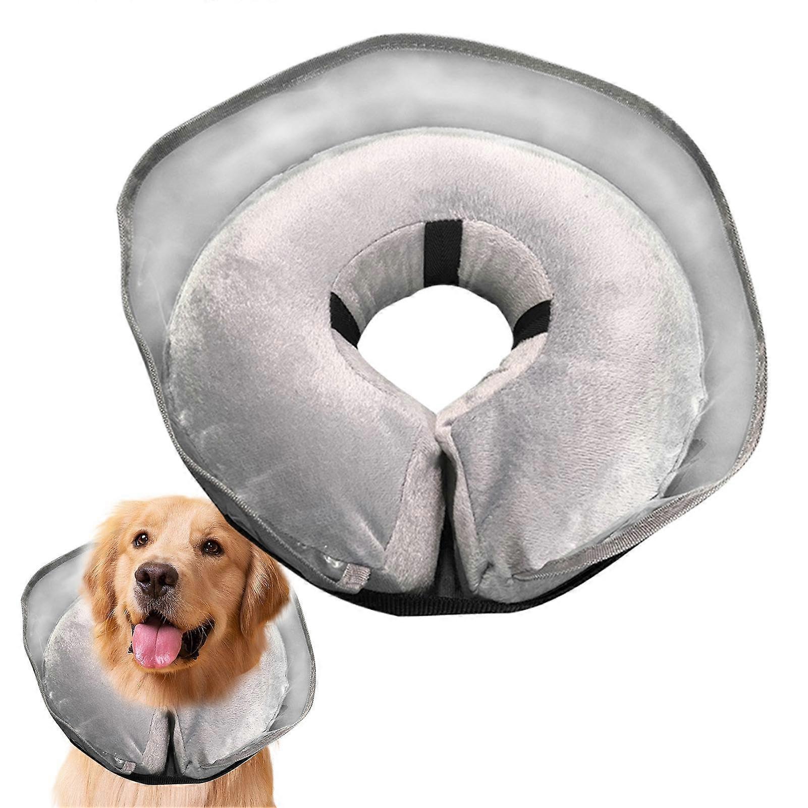 Adjustable Dog Cone, Protective Dog Cone, Comfy Dog Collar Alternative, Inflatable Dog Recovery Cone, Soft Dog Cone Collar