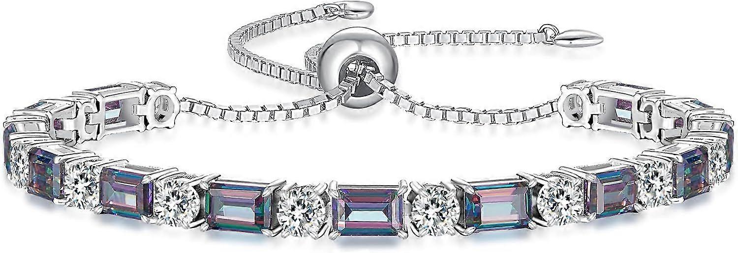 Adjustable Womens Birthstone Tennis Bracelet  Gift Idea