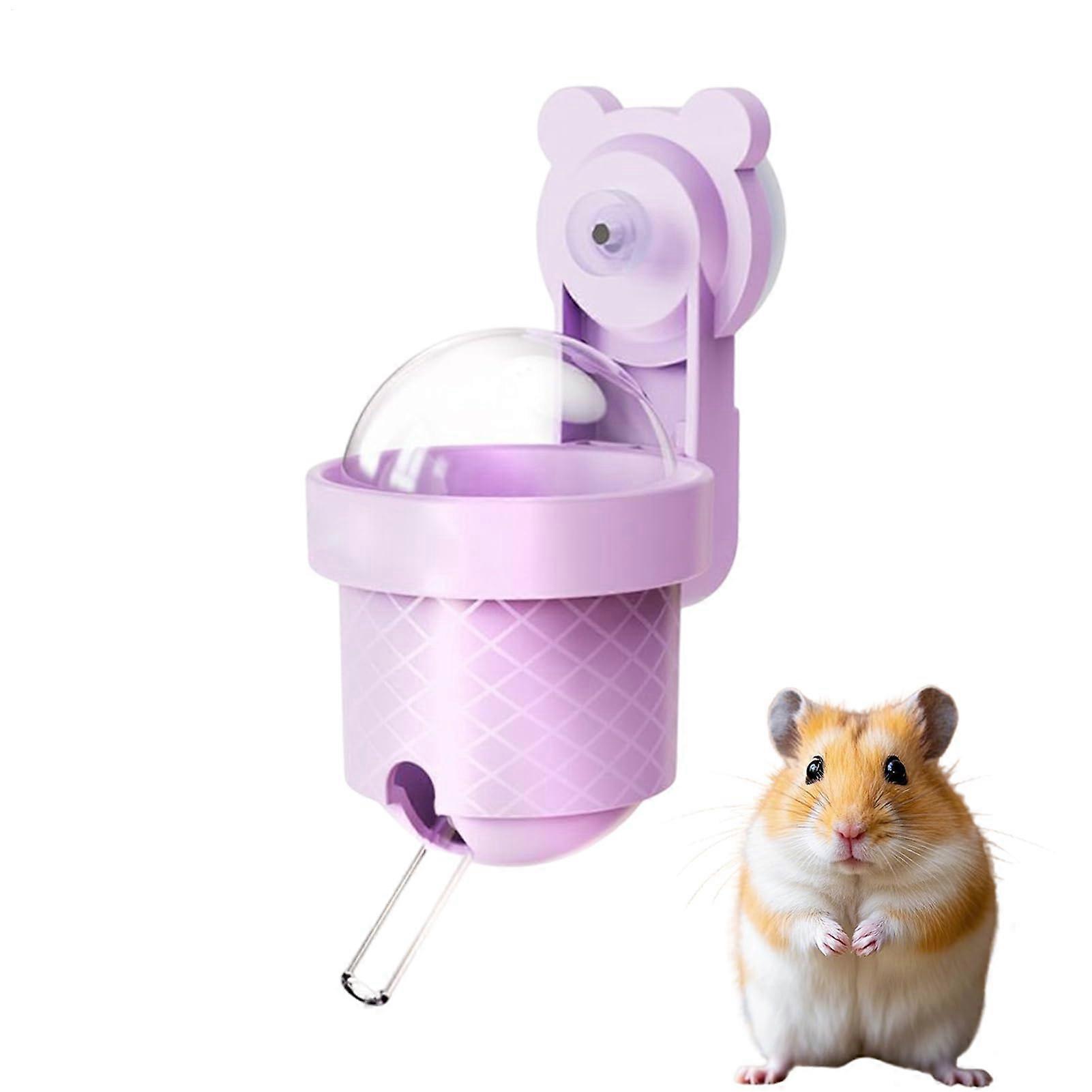 Hamster Water Bottle - Glass Tank Mount No-Drip Small Pet Drinking Accessory for Hamsters, Chinchillas, Hedgehogs, Bunnies