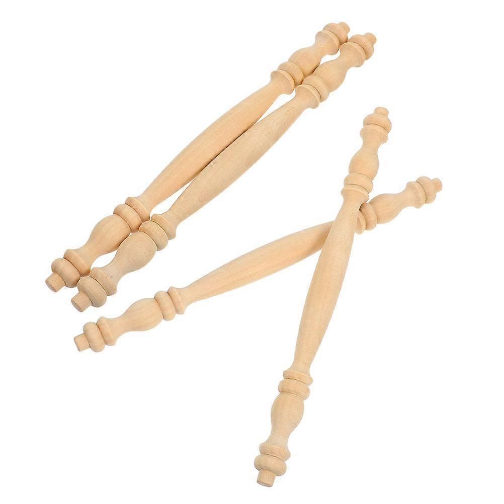Decorative Wood Spindle Small For Home Decoration Structural Support 4Pcs