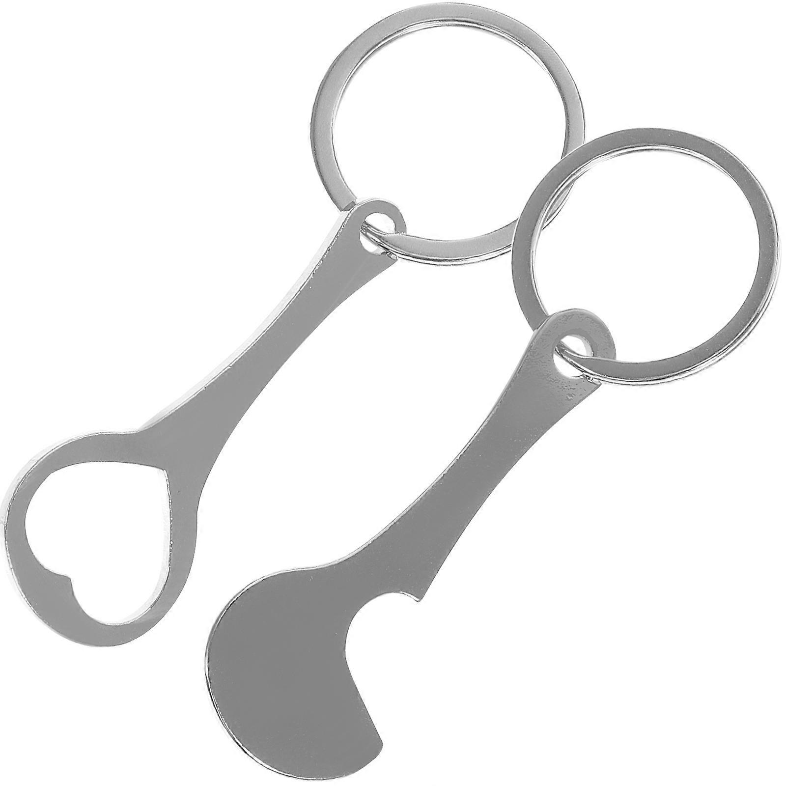 Metal Keychain Shopping Cart Token For Keychain Use Silver 2Pcs Multi-layer Electroplating