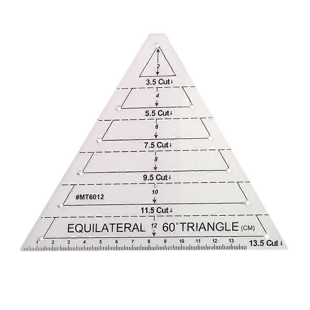 60 Degree Triangle Quilting Ruler Patchwork Acrylic Template Sewing Accessories