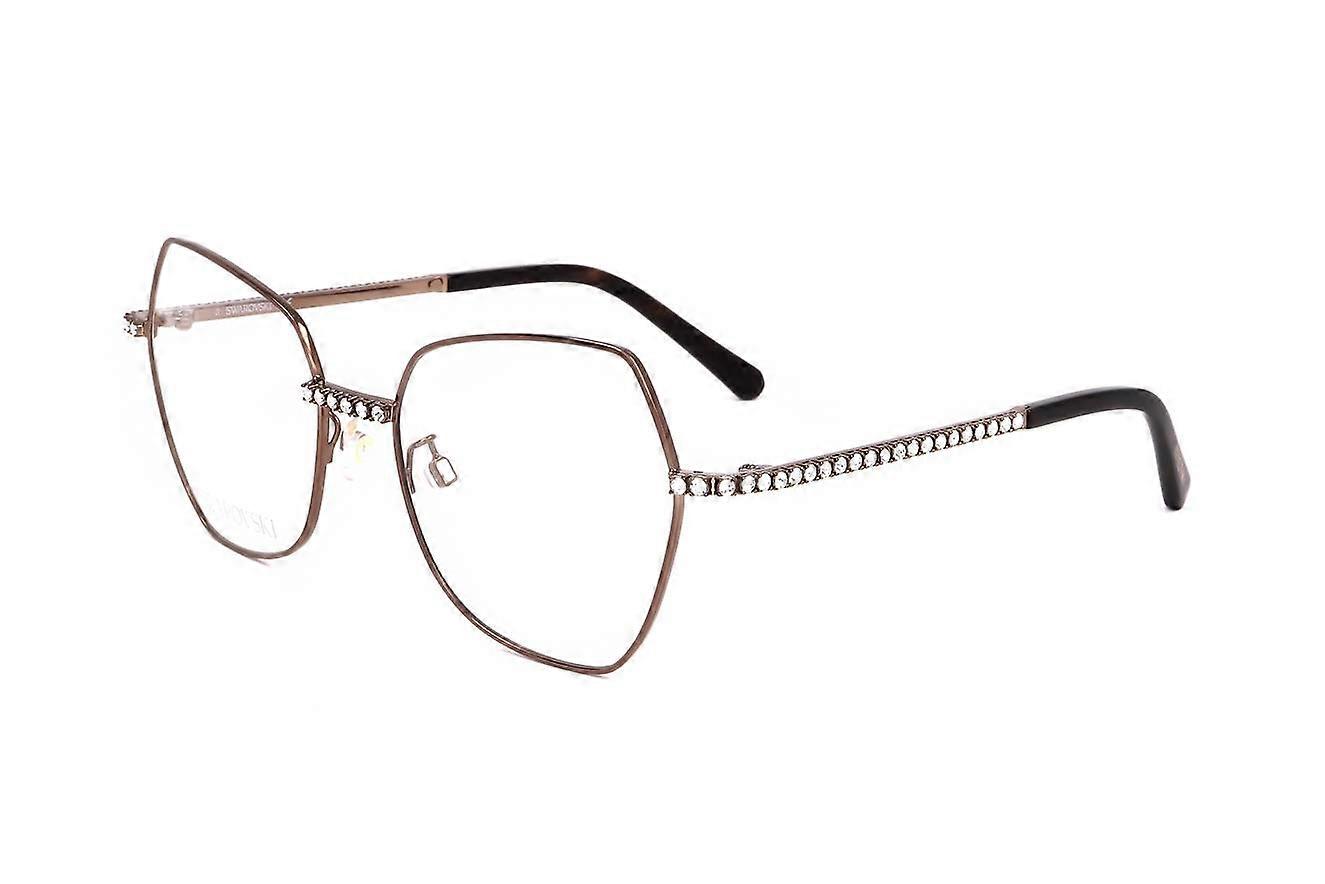 Σκελετοί Γυαλιών Swarovski SK5422 H 048 ΓΥΑΛΙΣΤΕΡΌ ΣΚΟΎΡΟ ΚΑΦΈ 55/18/140 WOMAN