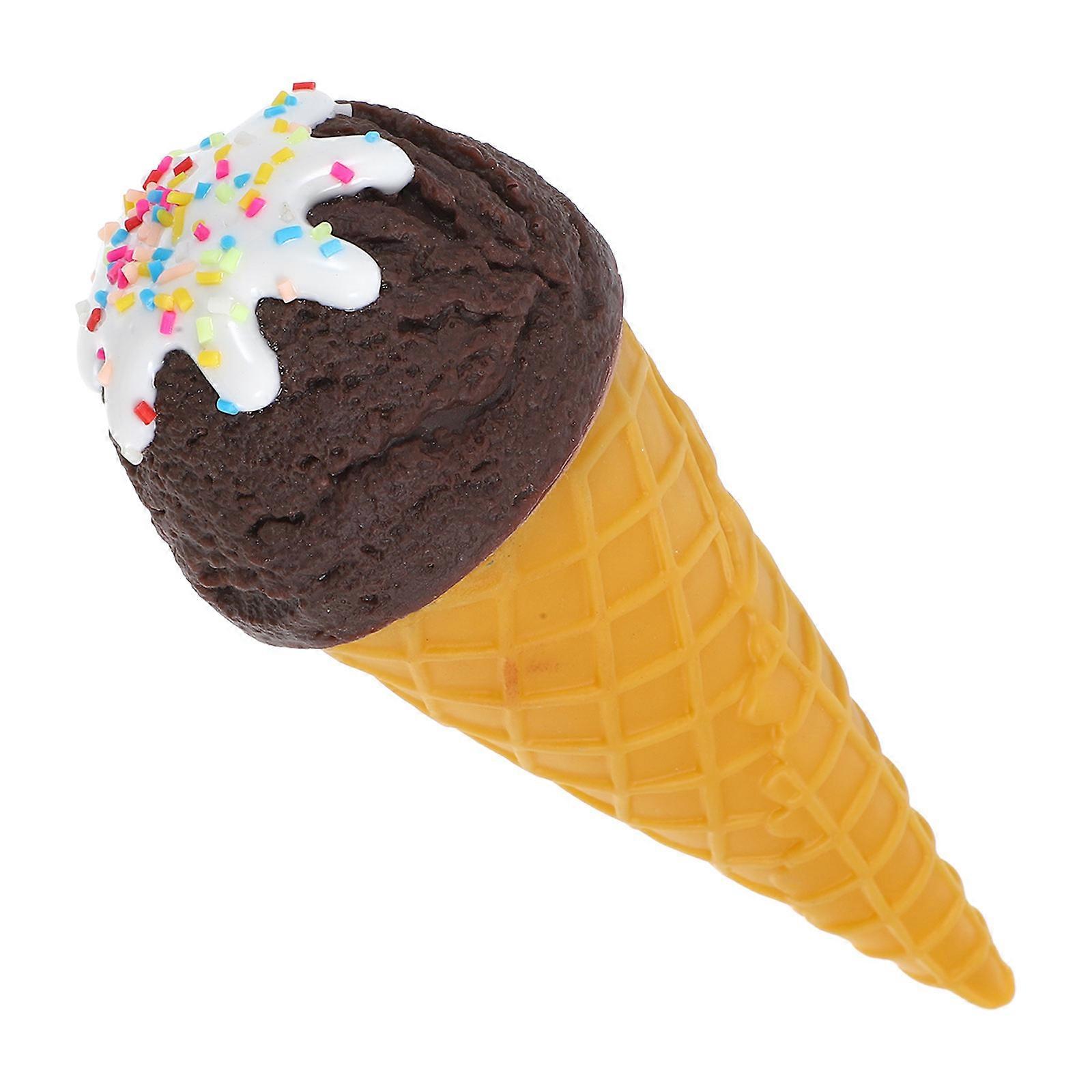 a refined and professional product description based on your input:
**Realistic Fake Ice Cream Cone Decoration – Waffle Cone Prop for Cafés,