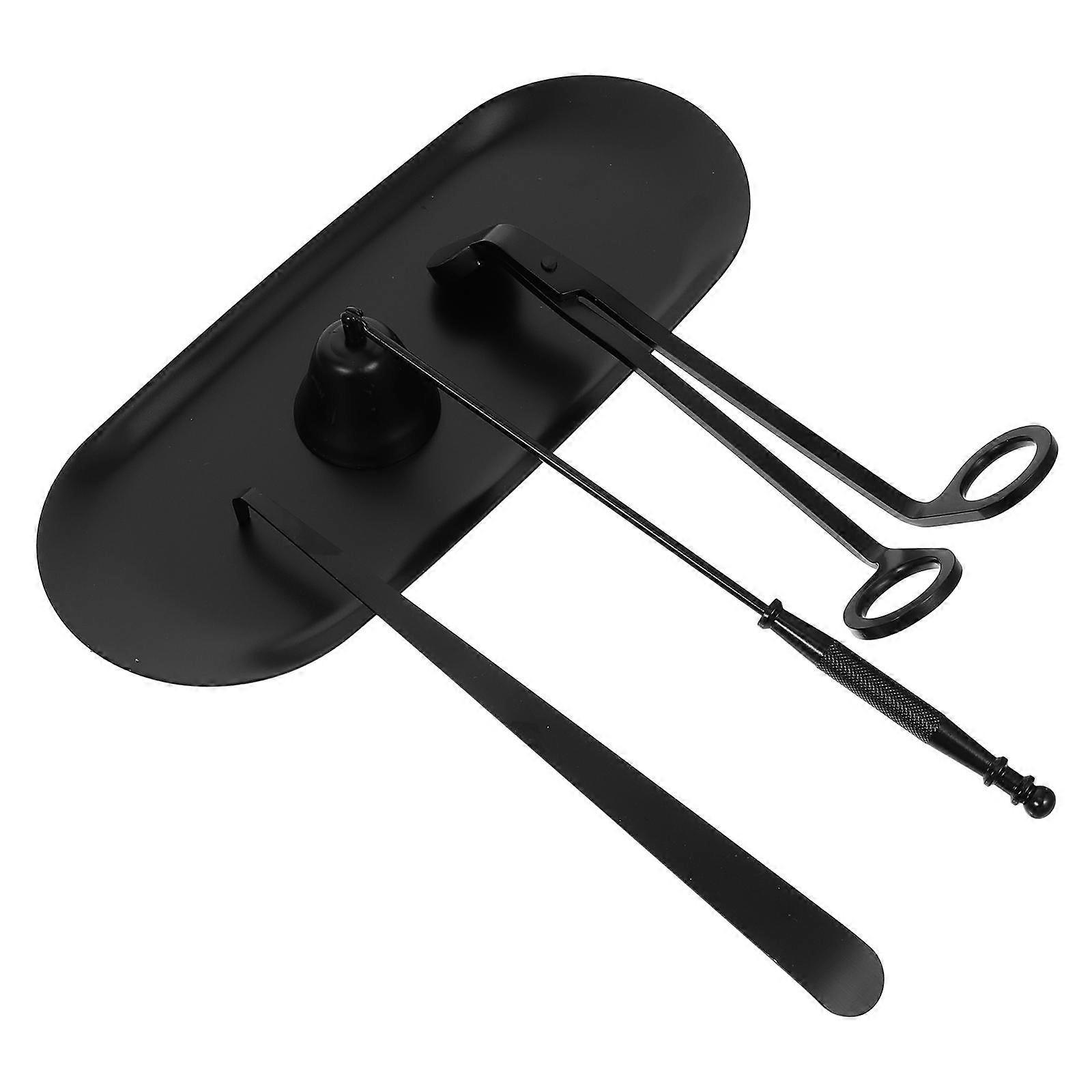 Elegant Iron Candle Wick Trimmer Set 1Set For Candle Enthusiasts Home Use Black Aromatherapy Accessory Wick Trimming