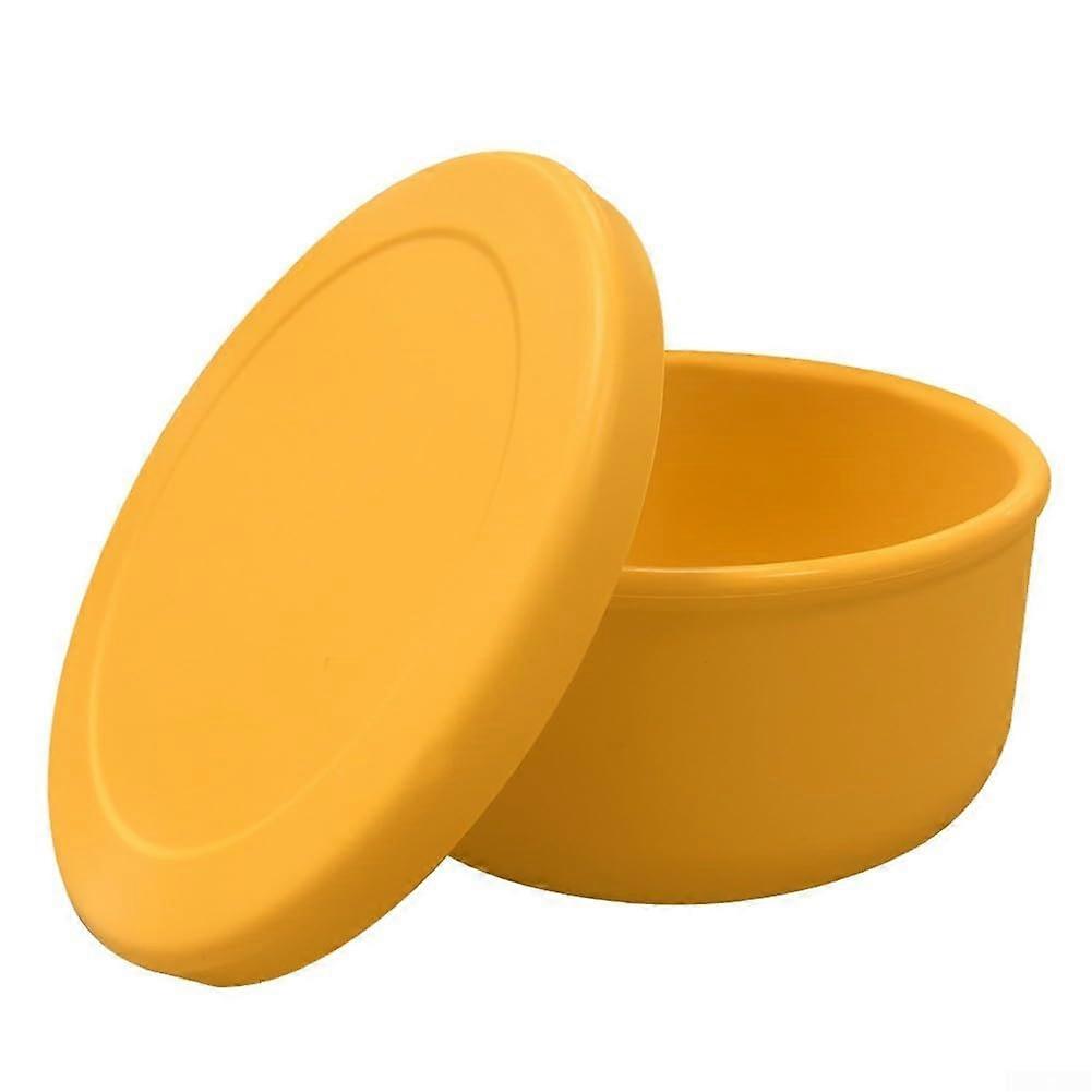 Reusable Silicone Snack Boxes With Airtight Lids Yellow Keeps Food Fresh Snack Containers