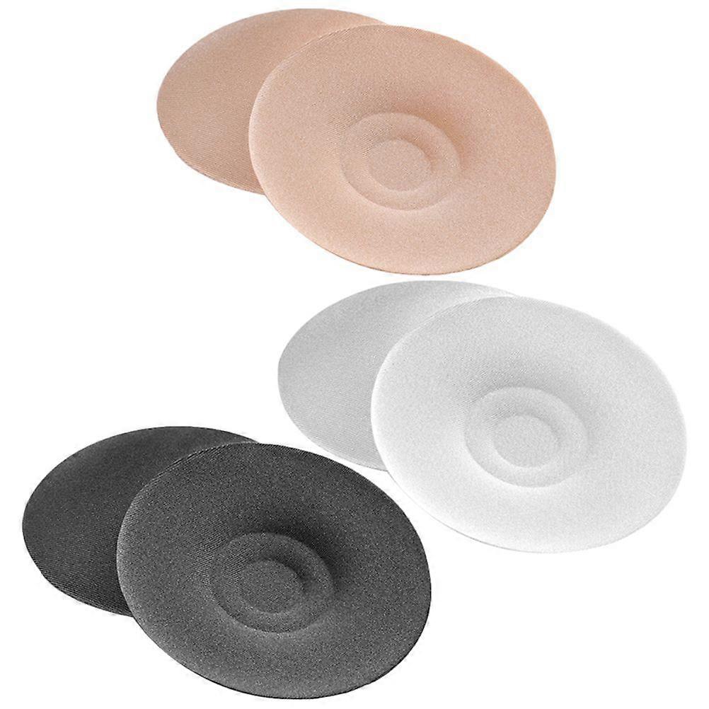 1 Set 3 Pairs Breathable Bra Inserts Invisible Bra Pads (White Black Complexion)