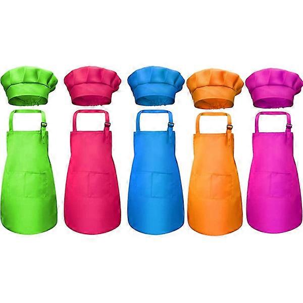 10-piece set with chef's hat and apron for children, cooking and baking