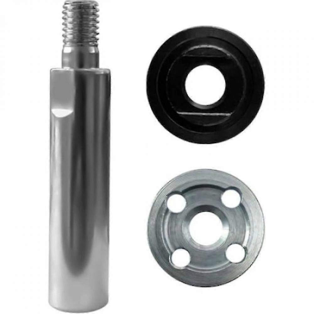 Angle Grinder Extension Rod Set with M10 Thread - Durable Silver & Black Attachments for Enhanced Grinding Reach