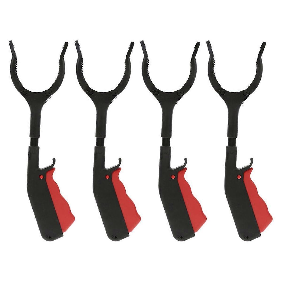 4-Piece Ergonomic Trash Picker Tool Set for Seniors, Lightweight and Durable, Non-Slip Grips for Outdoor Cleaning