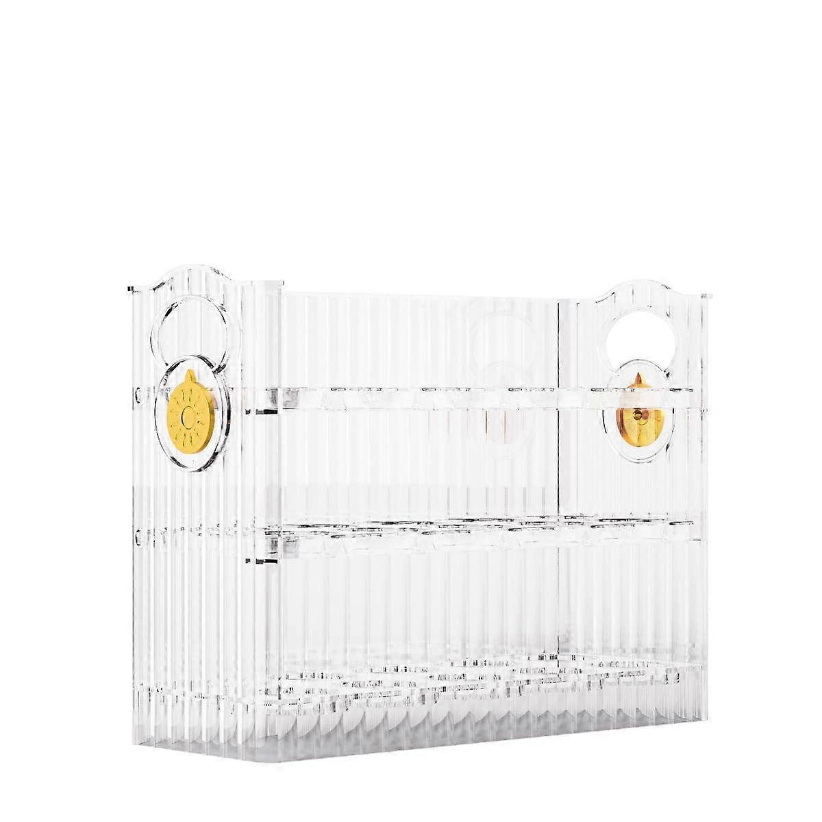 Refrigerator egg storage container for side mounting, capacity for 30 eggs with automatic closing lid (green/white) (white)