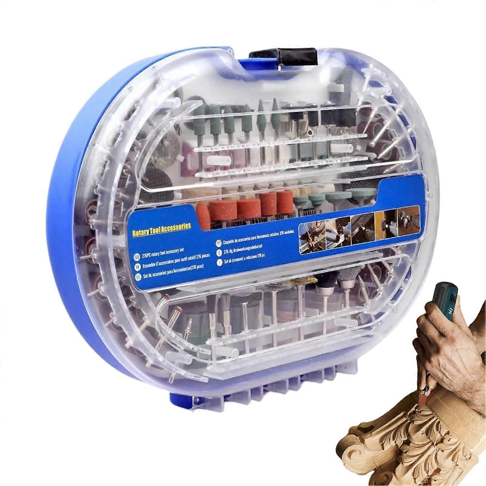 Rotary Tool Bits, Rotary Tool Polishing Set 276Piece Versatile Set with Storage Case for Grinding, Engraving, Drilling, Cutting Polishing