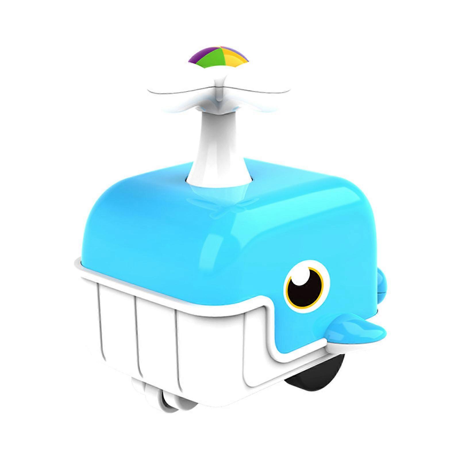 Toddler Press and Go Toy Car Plastic Multifunctional Whale Baby Push Go Friction Car Toy Blue