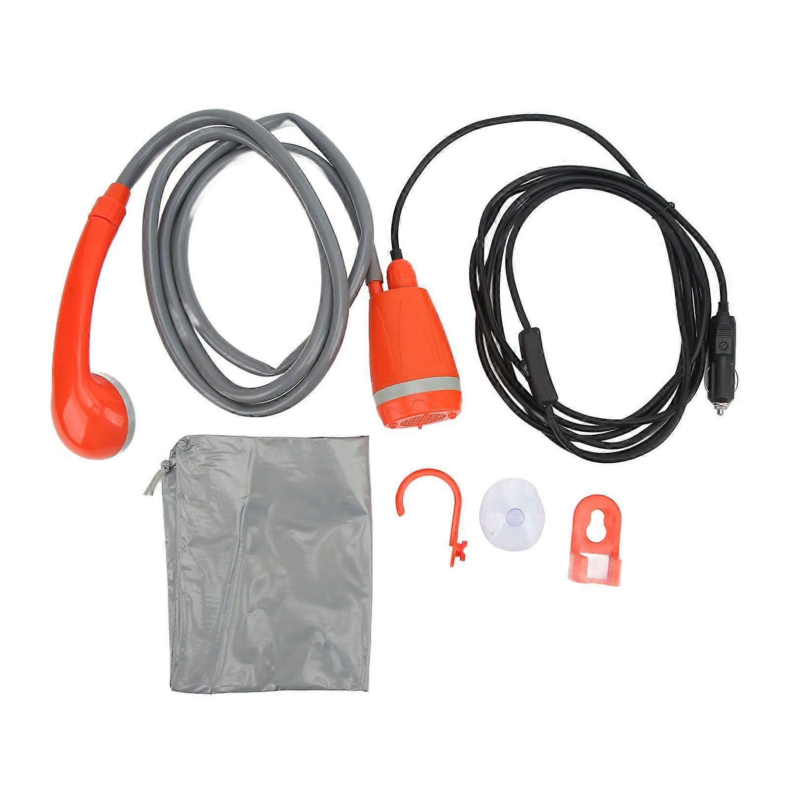 Portable outdoor shower head with 3.5L/min flow for camping and hiking
