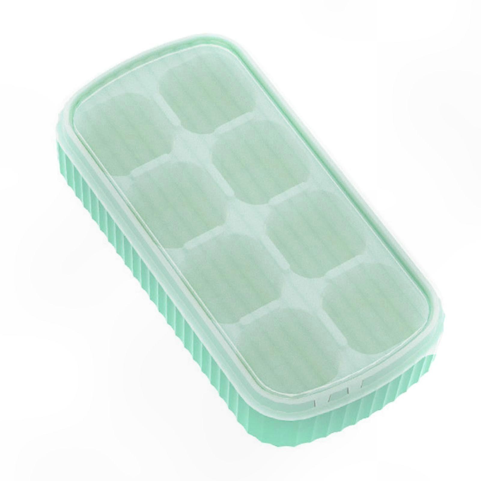 8 Grid Non-Stick Silicone Ice Cube Tray Stackable Square Mold for DIY Kitchen Use
