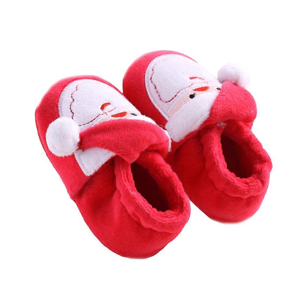 Red Baby Prewalkers Made of Comfortable Cotton Ideal for Learning to Walk Warm Winter Shoes
