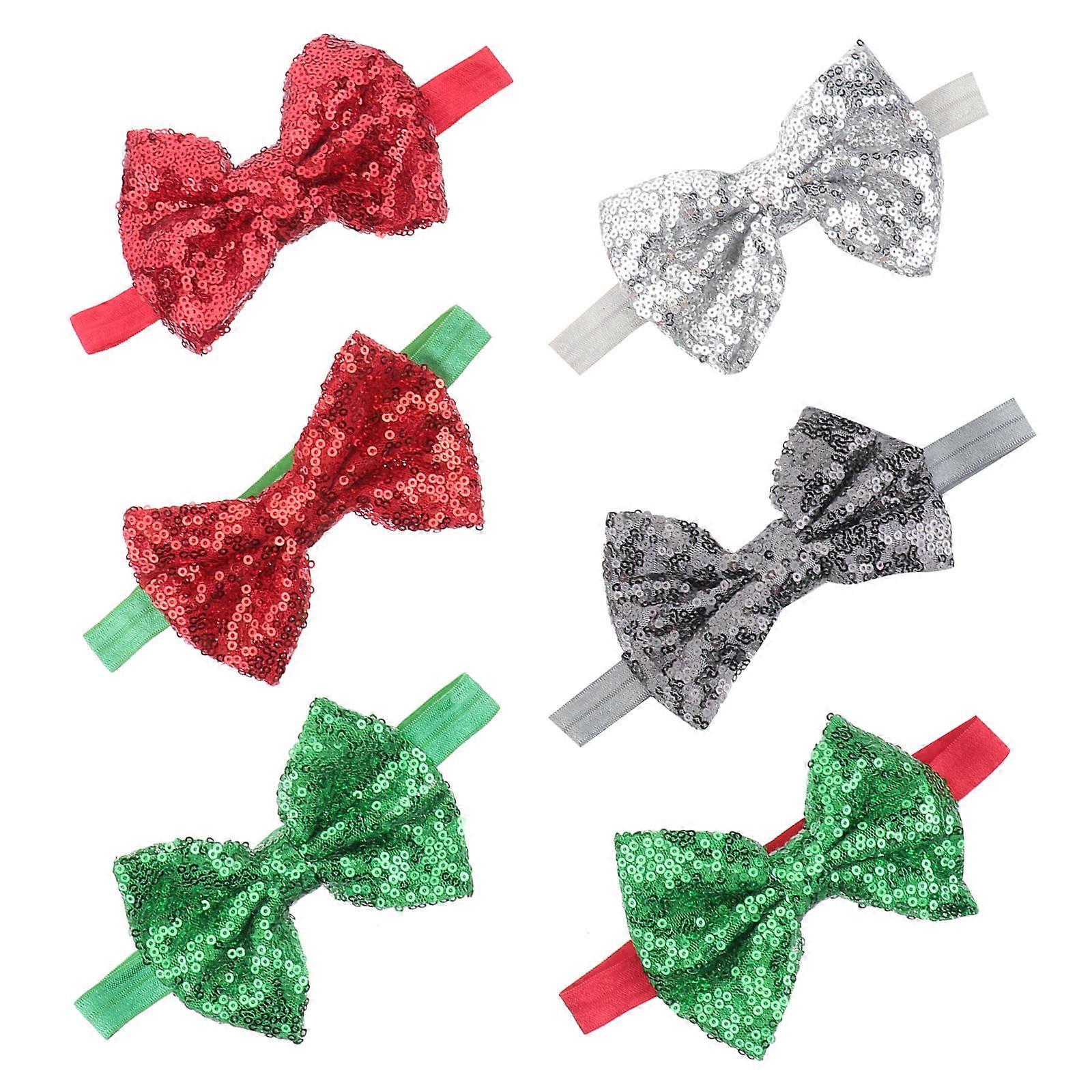 Glitter Bowknot Headbands, Adjustable Size for Comfortable All-Day Wear