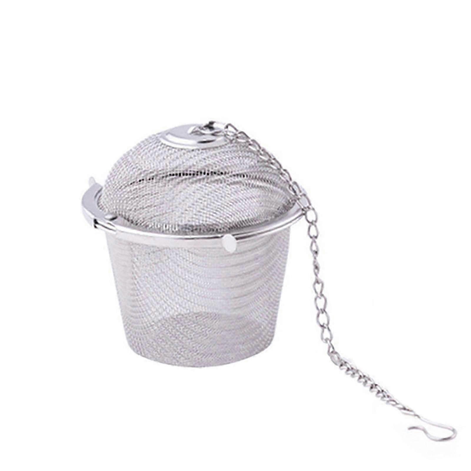 Stainless Steel Tea Infuser with Mesh Strainer and Hanging Chain for Kitchen Use