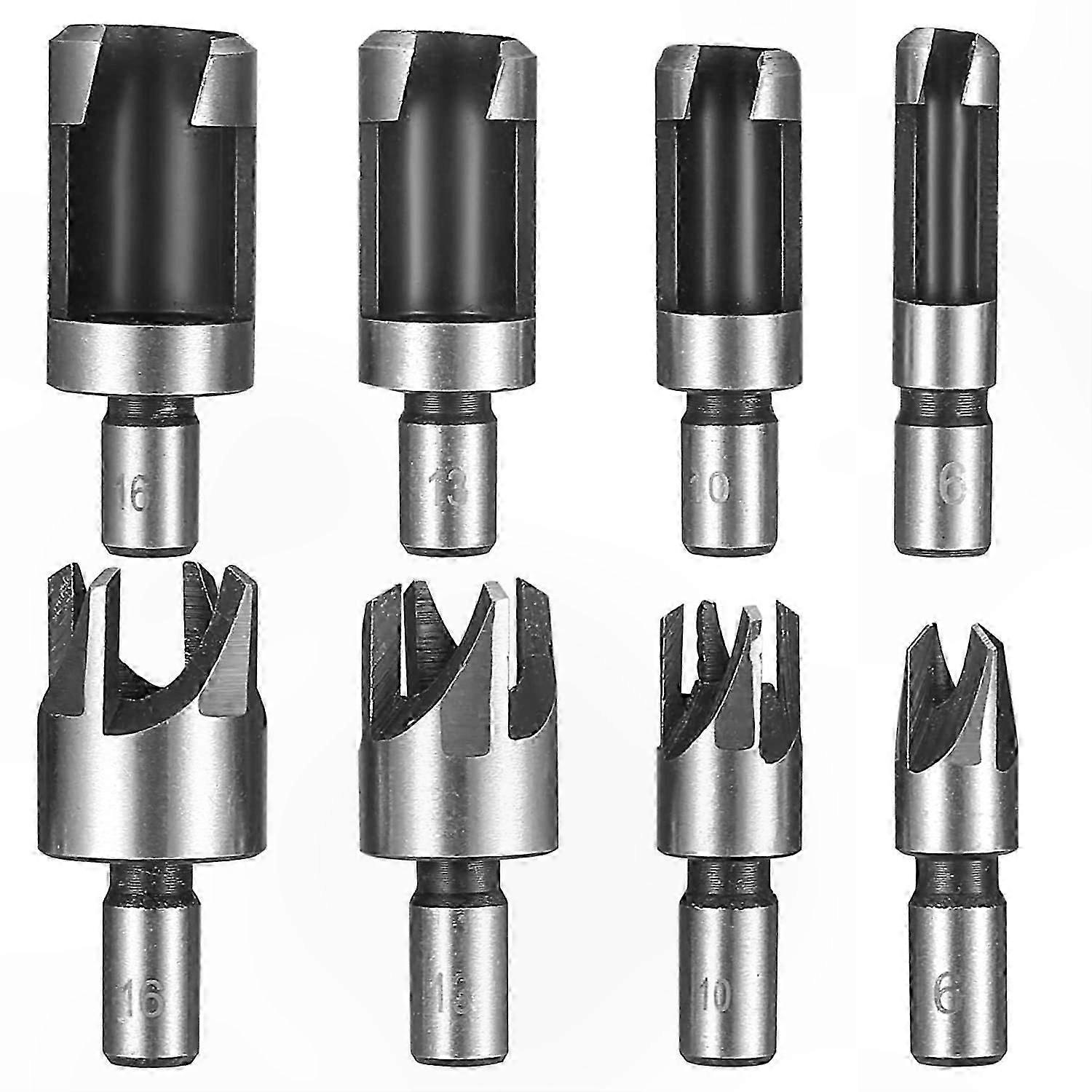 مجموعة قطع المكونات الخشبية المكونة من 8 قطع ، لقم الثقب المصنوعة من الصلب الكربوني مع ساق مدببة ، أداة منشار ثقب HSS لثقوب وتد قياسية