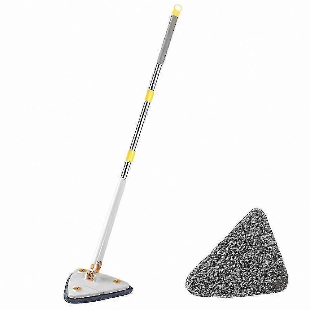 Adjustable 360° Rotating Mop for Wet & Dry Floor and Wall Cleaning, Triangle Design for Easy Hand Washing