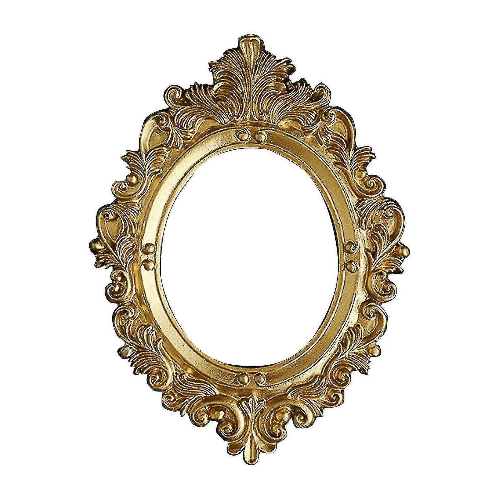 Vintage gold resin photo frame, 1 piece, carved design for practical display and decoration