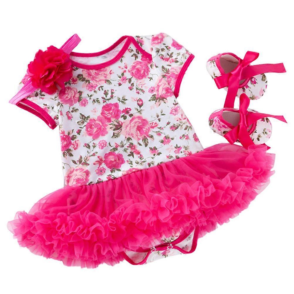 Cute Toddler Girl Dress Set Designed For Party Costume Dressing Quality Short Sleeve 1 Set