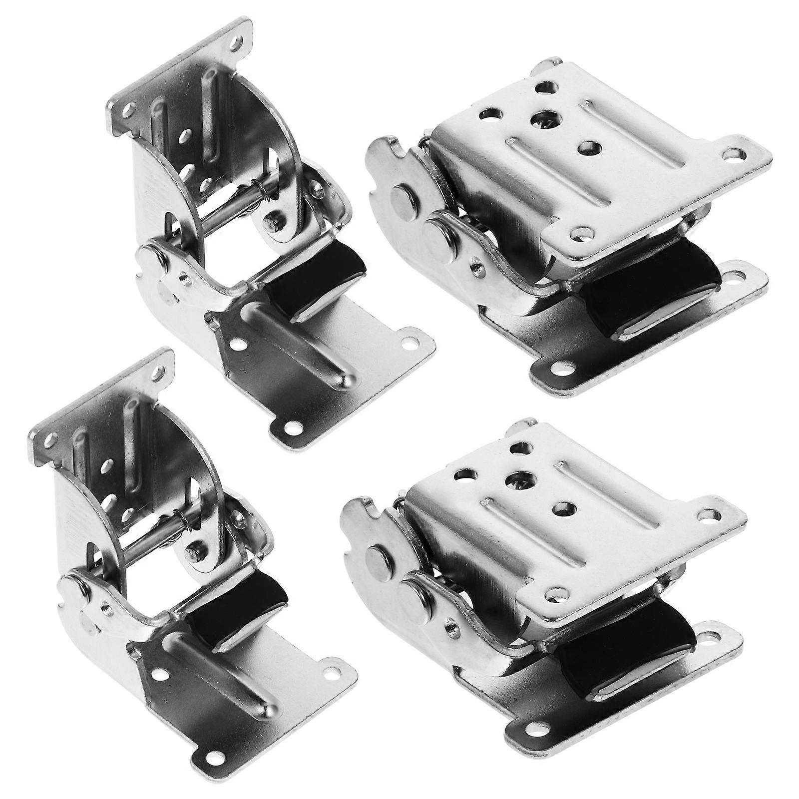 Folding Shelf Bracket 4Pcs for Hidden Table Hinge with Durable Iron Material for Home Kitchen Use - Smooth Joints